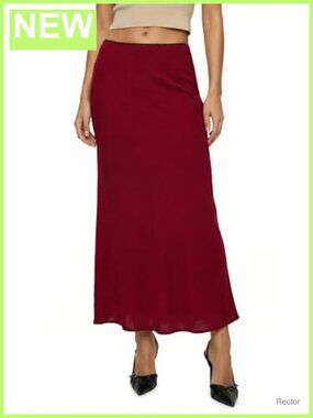 Ruched Chiffon Maxi Skirt High Waist Elastic Straight Long Skirt